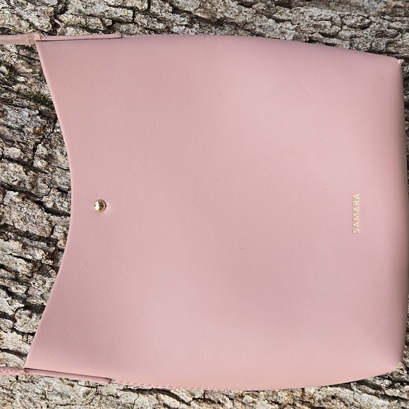 SAMARA Peony Pink Vegan Leather Crossbody Bag. Like New! - Picture 2 of 9